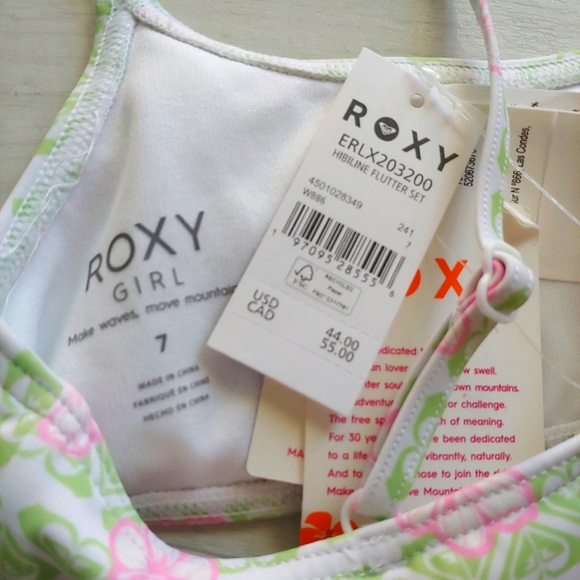 ROXY NEW girls Flutter Bralette Bikini Swimsuit - Picture 10 of 12